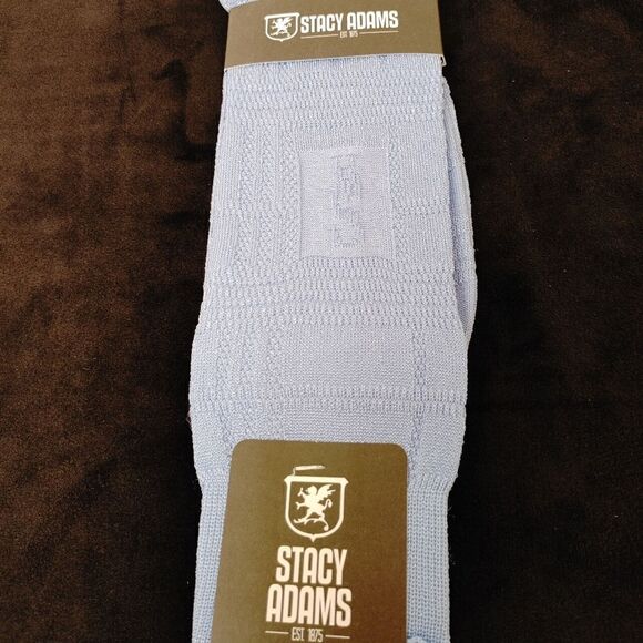 MEN'S STACY ADAMS SILKY DRESS SOCKS. BASIC COLORS. - Picture 1 of 2